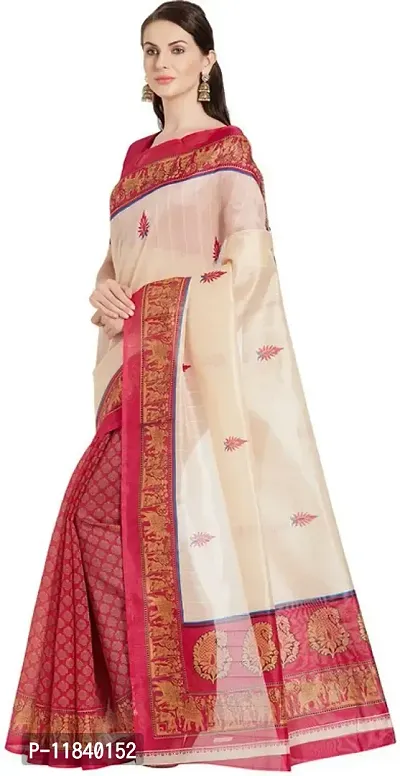 Beautiful Art Silk Saree with Blouse piece-thumb3