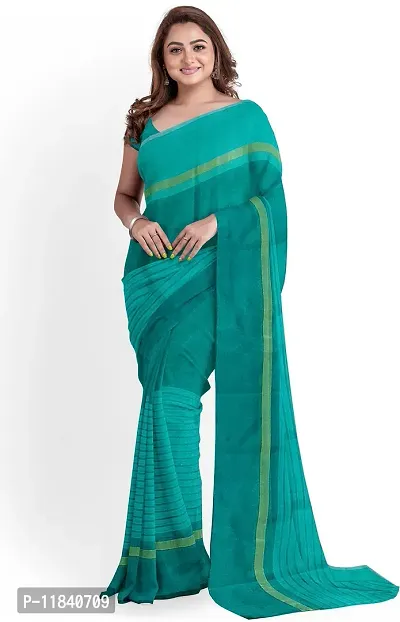 Beautiful Cotton Silk Saree with Blouse piece-thumb0