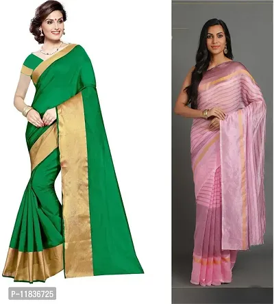 Beautiful Georgette Saree with Blouse Piece Pack Of 2-thumb0