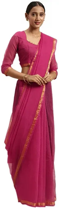 Beautiful Art Silk Saree with Blouse piece-thumb3