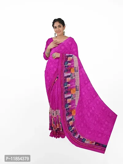 Beautiful Georgette Saree with Blouse piece-thumb0