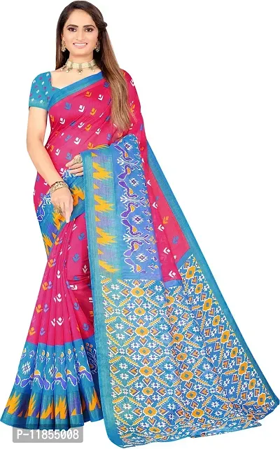 Beautiful Art Silk Saree with Blouse piece-thumb0