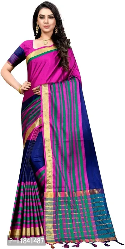 Beautiful Cotton Silk Saree with Blouse piece