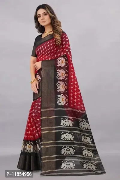 Beautiful Art Silk Saree with Blouse piece-thumb2