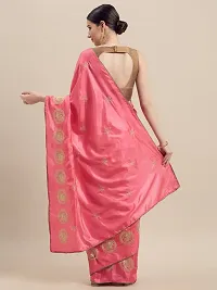 Beautiful Silk Blend Saree with Blouse Piece-thumb1