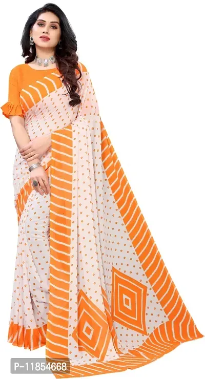 Beautiful Georgette Saree with Blouse piece-thumb0