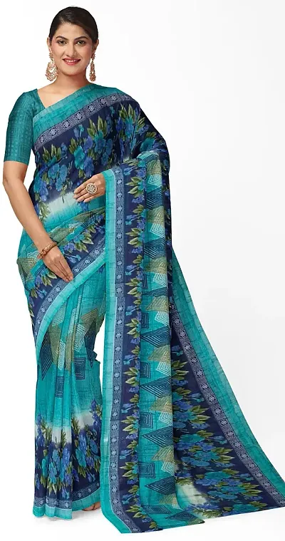 Stylish Georgette Saree with Blouse piece For Women