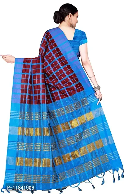 Beautiful Cotton Silk Saree with Blouse piece-thumb4