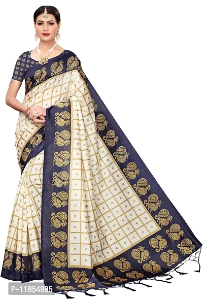 Beautiful Art Silk Saree with Blouse piece-thumb0