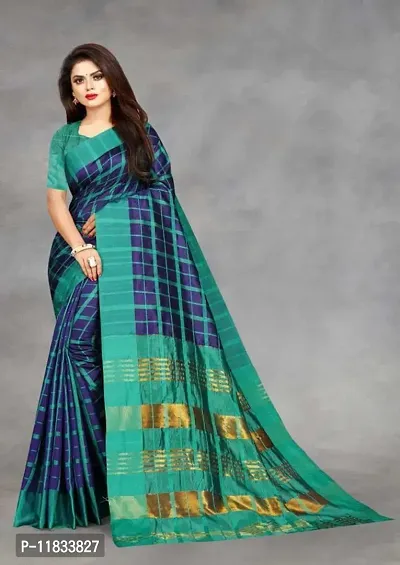 Beautiful Art Silk Saree with Blouse Piece-thumb0