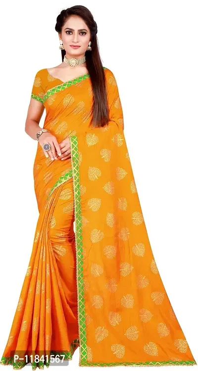 Beautiful Art Silk Saree with Blouse piece-thumb0