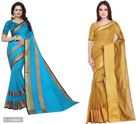 Beautiful Georgette Saree with Blouse Piece Pack Of 2-thumb0