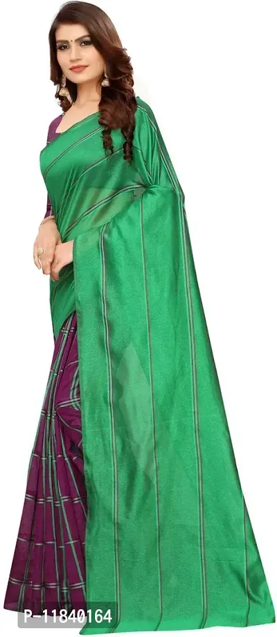 Beautiful Cotton Silk Saree with Blouse piece-thumb3