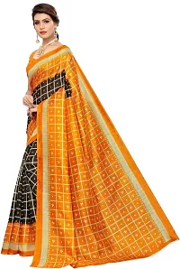 Beautiful Art Silk Saree with Blouse Piece-thumb1