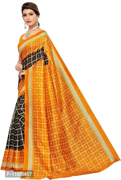 Beautiful Art Silk Saree with Blouse Piece-thumb2