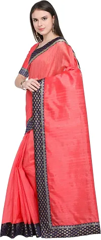 Beautiful Silk Blend Saree with Blouse Piece-thumb1