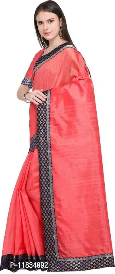 Beautiful Silk Blend Saree with Blouse Piece-thumb2