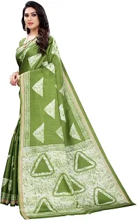 Beautiful Art Silk Saree with Blouse Piece-thumb1