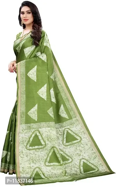 Beautiful Art Silk Saree with Blouse Piece-thumb2