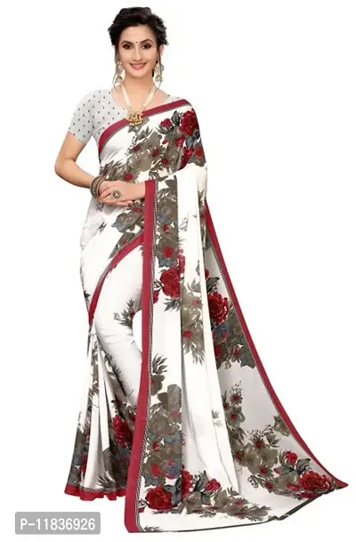 Beautiful Georgette Saree with Blouse Piece-thumb0