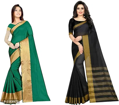 Beautiful Georgette Saree with Blouse Piece Pack Of 2-thumb0