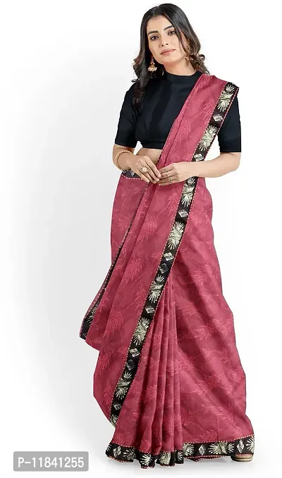 Beautiful Cotton Blend Saree with Blouse piece-thumb0