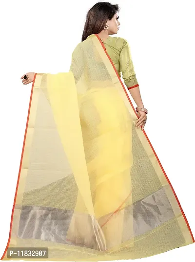 Beautiful Cotton Silk Saree with Blouse Piece-thumb2