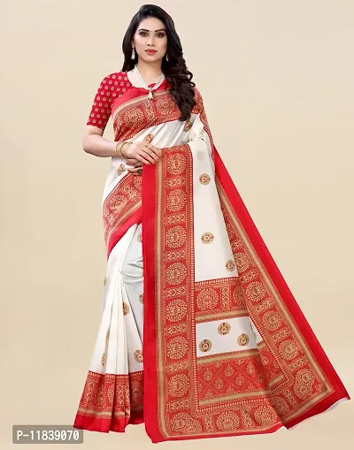 Beautiful Cotton Silk Saree with Blouse Piece-thumb0