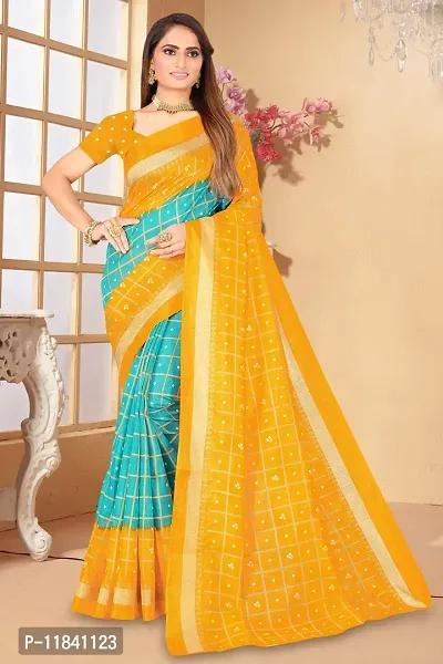 Beautiful Art Silk Saree with Blouse piece-thumb0