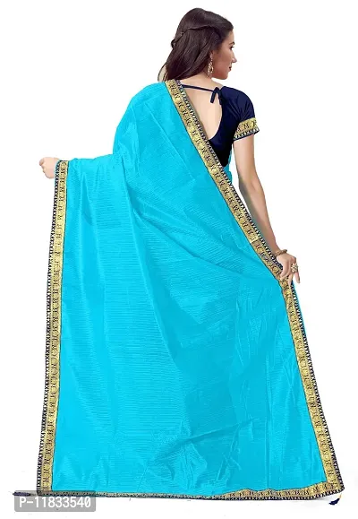 Beautiful Art Silk Saree with Blouse Piece-thumb2