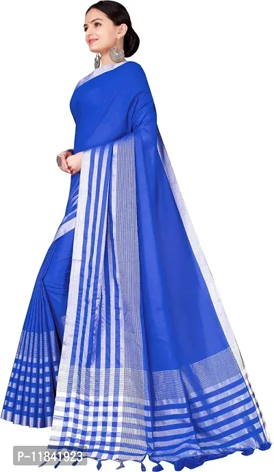 Beautiful Cotton Silk Saree with Blouse piece-thumb2