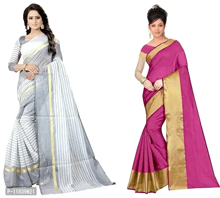 Beautiful Georgette Saree with Blouse Piece Pack Of 2-thumb0