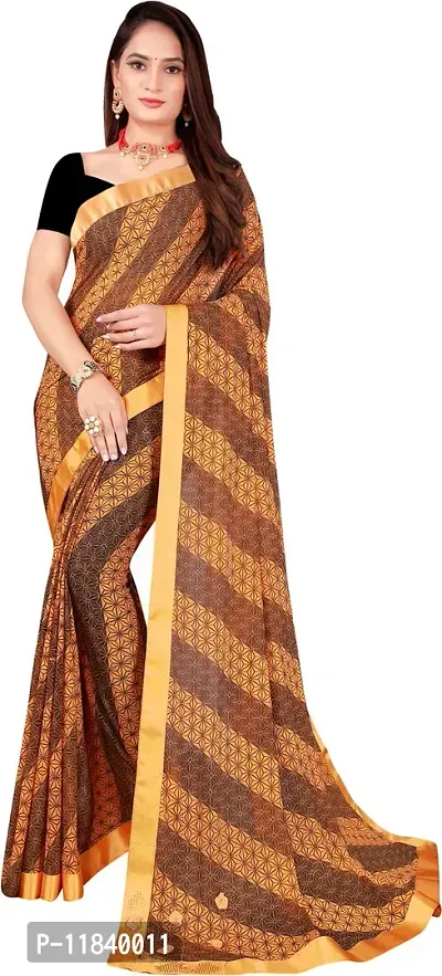 Beautiful Cotton Blend Saree with Blouse piece-thumb0