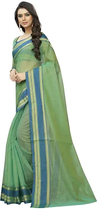 Beautiful Cotton Silk Saree with Blouse piece-thumb1