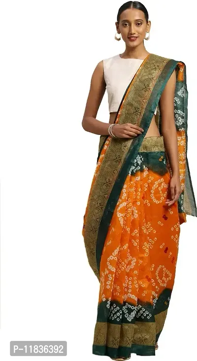 Beautiful Art Silk Saree with Blouse Piece-thumb0