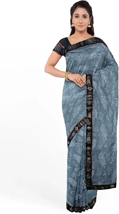 Trending Lycra Saree with Blouse piece 