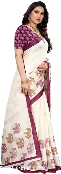 Beautiful Art Silk Saree with Blouse piece-thumb3