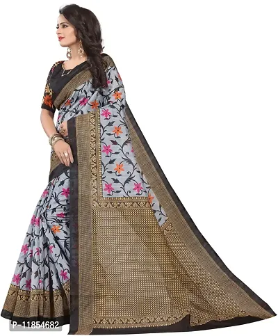 Beautiful Art Silk Saree with Blouse piece-thumb3