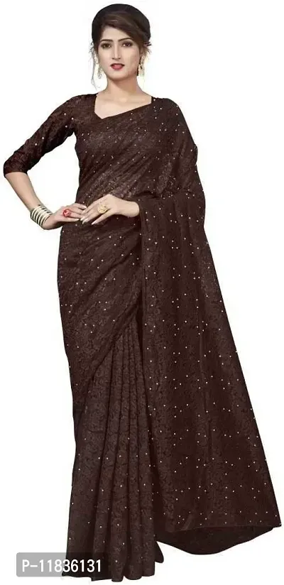 Beautiful Net Saree with Blouse Piece-thumb0