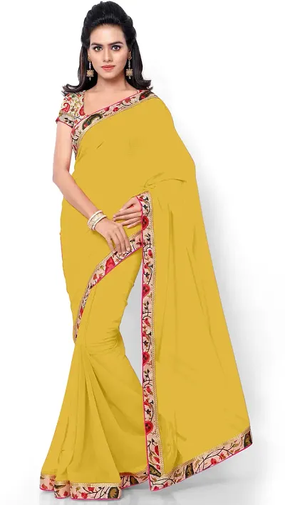  Georgette Saree with Blouse piece 