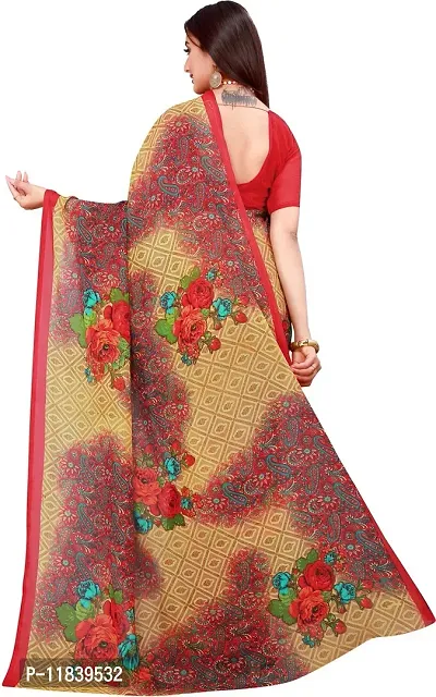 Beautiful Georgette Saree with Blouse piece-thumb3