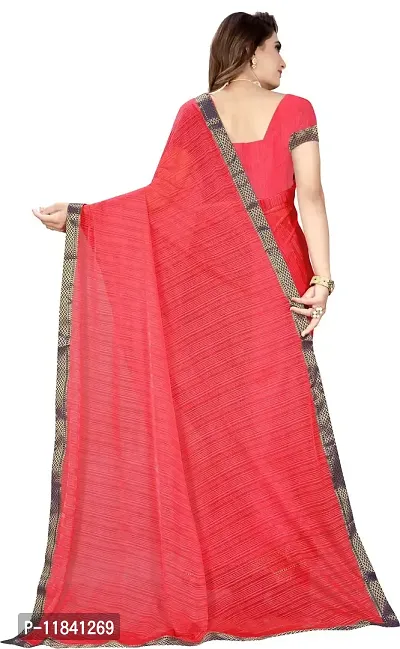 Beautiful Cotton Blend Saree with Blouse piece-thumb3