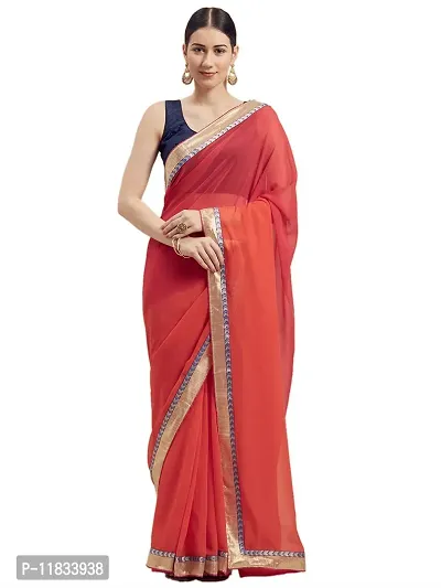 Beautiful Georgette Saree with Blouse Piece-thumb0