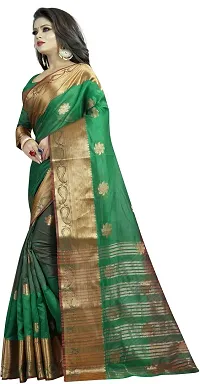 Beautiful Cotton Blend Saree with Blouse piece-thumb1