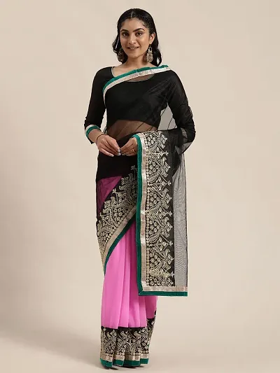 Hot Selling Silk Blend Saree with Blouse piece 