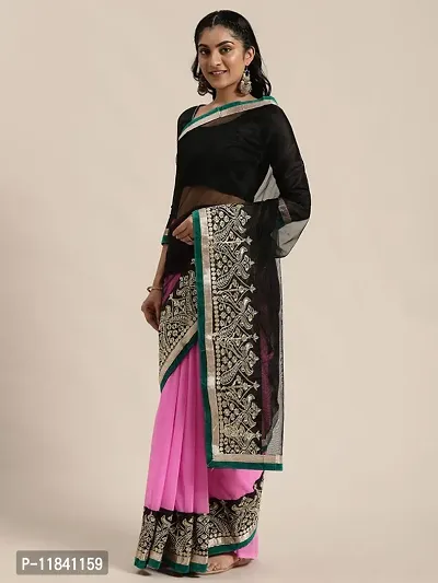 Beautiful Chiffon Saree with Blouse piece-thumb3