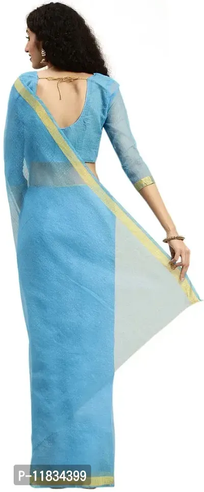 Beautiful Art Silk Saree with Blouse Piece-thumb2