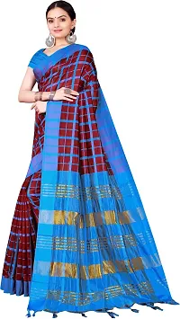 Beautiful Cotton Silk Saree with Blouse Piece-thumb1