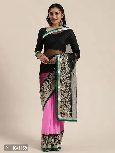 Beautiful Chiffon Saree with Blouse piece-thumb0