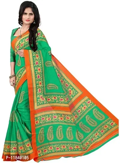 Beautiful Art Silk Saree with Blouse piece-thumb0